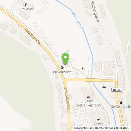 Standortübersicht der Tankstelle Waischenfeld in 91344 Waischenfeld