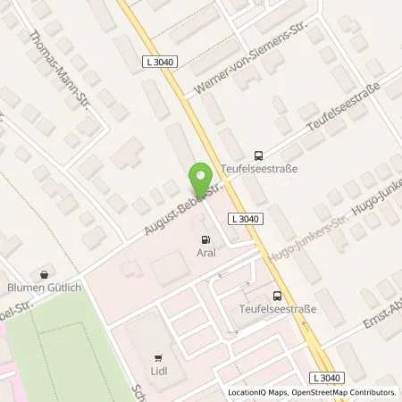 Standortübersicht der Tankstelle Aral Tankstelle in 65428 Rüsselsheim