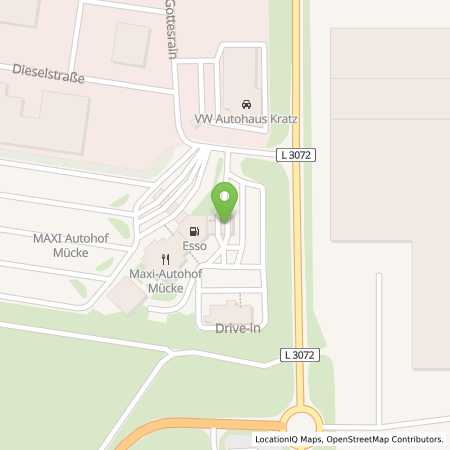 Standortübersicht der Benzin-Super-Diesel Tankstelle: Esso Tankstelle in 35325, MUECKE