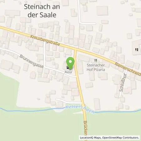 Standortübersicht der Tankstelle AVIA Tankstelle in 97708 Bad Bocklet (Steinach)