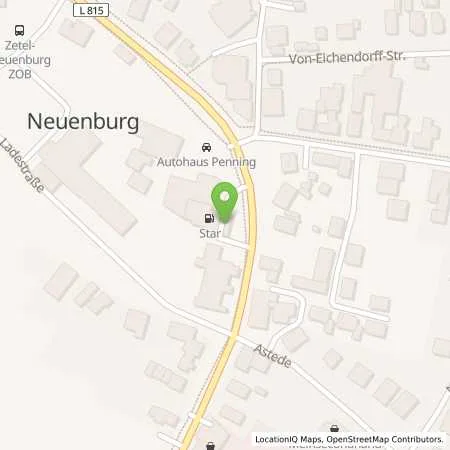 Standortübersicht der Tankstelle star Tankstelle in 26340 Zetel