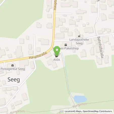 Standortübersicht der Tankstelle AVIA KESLAR in 87637 Seeg