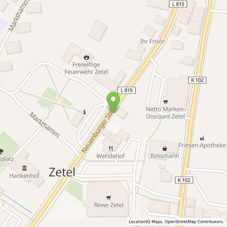 Standortübersicht der Benzin-Super-Diesel Tankstelle: star Tankstelle in 26340, Zetel