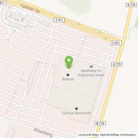 Standortübersicht der Tankstelle Globus Handelshof St. Wendel GmbH & Co. KG Betriebsstätte Weischlitz in 08538 Weischlitz