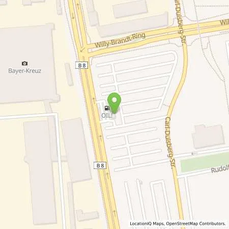Standortübersicht der Tankstelle OIL! Tankstelle Leverkusen in 51373 Leverkusen