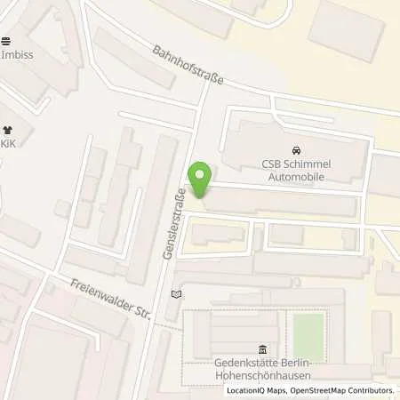 Standortübersicht der Tankstelle OIL! tank & go Automatentankstelle Berlin-Hohenschönhausen in 13055 Berlin (Hohenschönhausen)