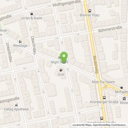 Standortübersicht der Tankstelle Aral Tankstelle in 60323 Frankfurt