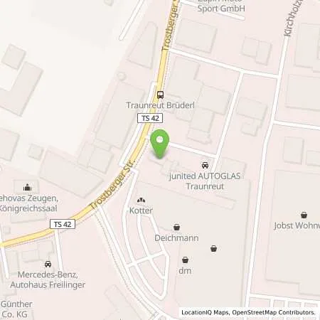 Standortübersicht der Tankstelle tankpoint Traunreut in 83301 Traunreut