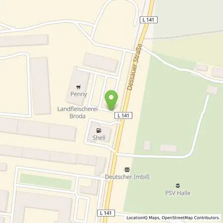 Standortübersicht der Tankstelle Shell Halle (Saale) Dessauer Str. 80 in 06118 Halle (Saale)