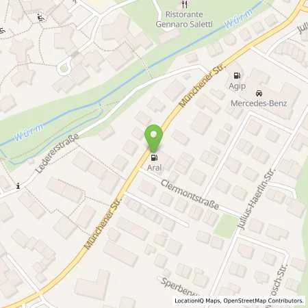 Standortübersicht der Tankstelle Aral Tankstelle in 82131 Gauting