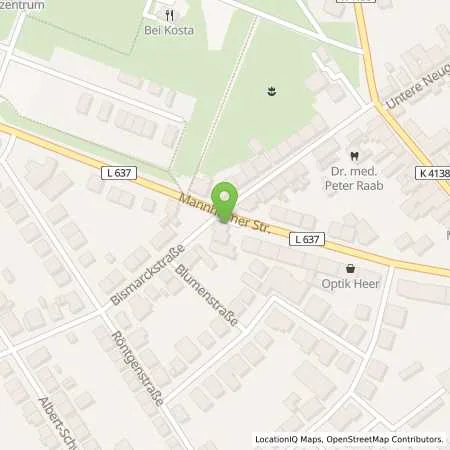 Standortübersicht der Tankstelle bft-Tankstelle Seitz in 68535 Edingen-Neckarhausen