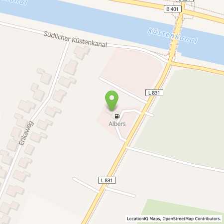 Standortübersicht der Benzin-Super-Diesel Tankstelle: TS Voskamp Edamm in 26169, Edewechterdamm