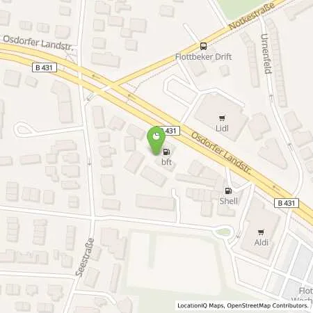 Standortübersicht der Tankstelle bft Tankstelle in 22607 Hamburg