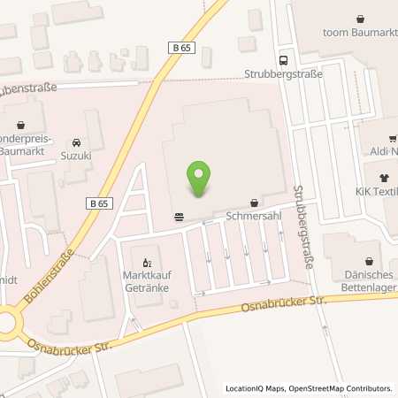 Standortübersicht der Benzin-Super-Diesel Tankstelle: LUEBBECKE, OSNABRUECKER STR. in 32312, Luebbecke