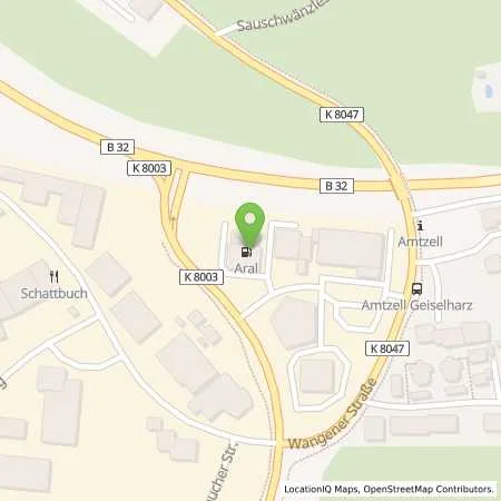 Standortübersicht der Tankstelle Aral Tankstelle in 88279 Amtzell