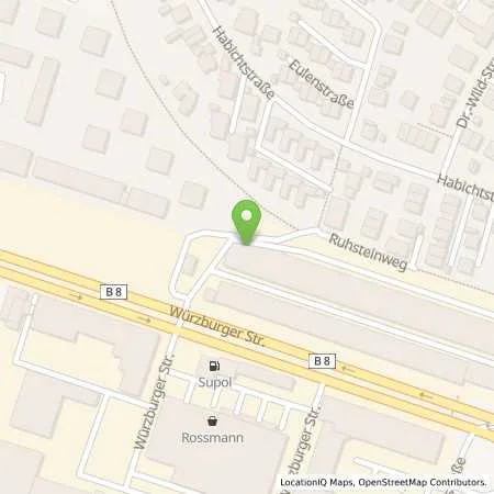 Standortübersicht der Tankstelle FUERTH - WUERZBURGER STRASSE 171 in 90766 Fuerth