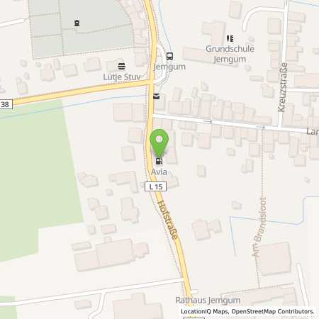 Standortübersicht der Benzin-Super-Diesel Tankstelle: AVIA Tankstelle in 26844, Jemgum