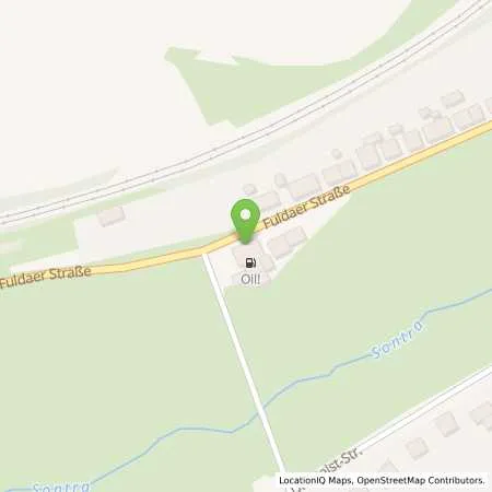 Standortübersicht der Tankstelle OIL! Tankstelle Sontra in 36205 Sontra