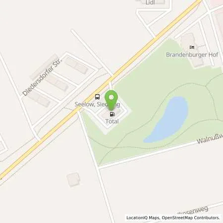 Standortübersicht der Tankstelle TotalEnergies Seelow in 15306 Seelow