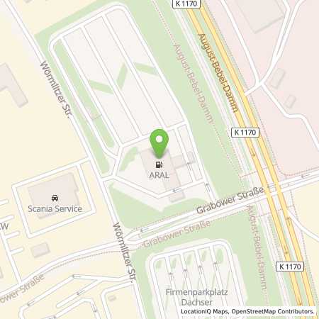 Standortübersicht der Benzin-Super-Diesel Tankstelle: Aral Tankstelle in 39126, Magdeburg