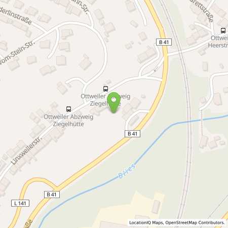 Standortübersicht der Benzin-Super-Diesel Tankstelle: Shell Ottweiler Bliesstr. 50 in 66564, Ottweiler