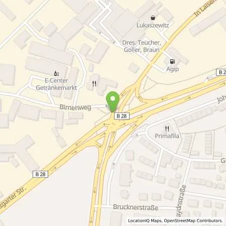 Standortübersicht der Tankstelle ENI in 72766 Reutlingen