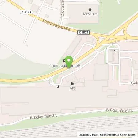 Standortübersicht der Tankstelle Aral Tankstelle in 75015 Bretten