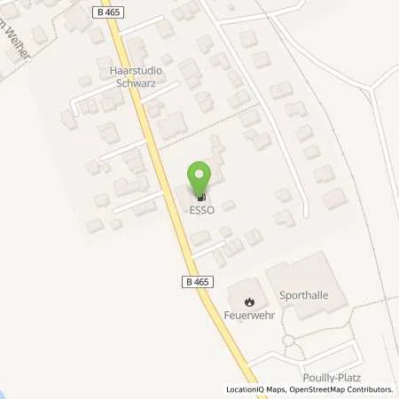 Standortübersicht der Tankstelle Esso Tankstelle in 73252 LENNINGEN