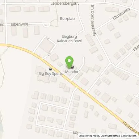 Standortübersicht der Tankstelle Siegburg-Kaldauen in 53721 Siegburg Kaldauen