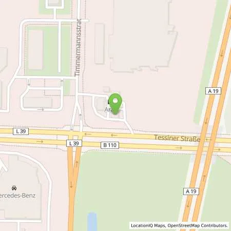 Standortübersicht der Tankstelle Aral Tankstelle in 18055 Rostock