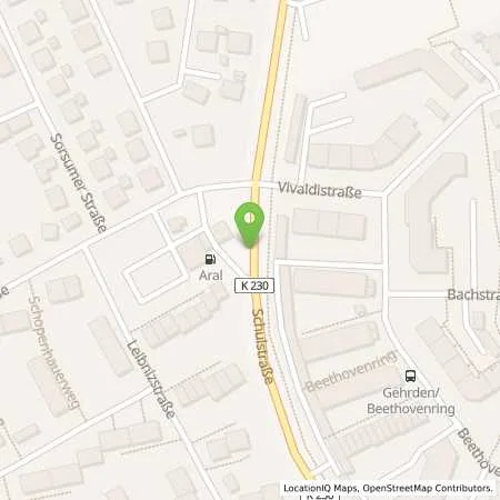 Standortübersicht der Tankstelle Aral Tankstelle in 30989 Gehrden