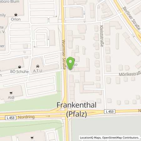 Standortübersicht der Benzin-Super-Diesel Tankstelle: Esso Tankstelle in 67227, FRANKENTHAL