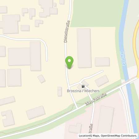 Standortübersicht der Benzin-Super-Diesel Tankstelle: Brzezina / Wiechers Diepholz in 49356, Diepholz