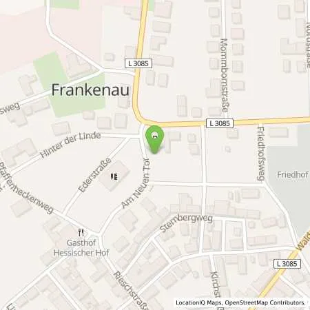 Standortübersicht der Tankstelle Knies+Lagotka Kartentankstelle in 35110 Frankenau