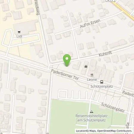 Standortübersicht der Tankstelle Shell Warburg Paderborner Tor 138 in 34414 Warburg