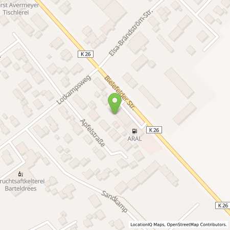 Standortübersicht der Benzin-Super-Diesel Tankstelle: Aral Tankstelle in 33790, Halle