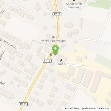 Standortübersicht der Tankstelle Iphofen Bahnhofstr. 43 in 97346 Iphofen