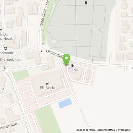 Standortübersicht der Tankstelle CLASSIC in 33129 Delbrück