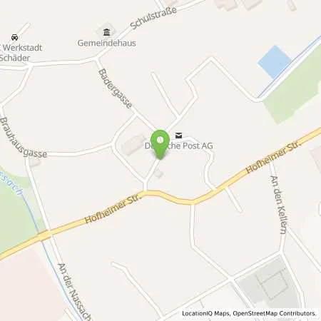 Standortübersicht der Tankstelle Egelkraut Gerda in 97461 Hofheim (Lendershausen)