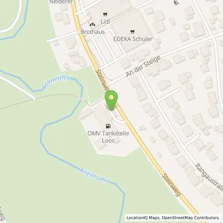 Standortübersicht der Tankstelle Leutershausen Steinweg 20 in 91578 Leutershausen