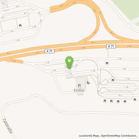 Standortübersicht der Tankstelle Thüringer Wald Süd in 98716 Geraberg