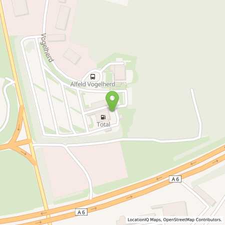 Standortübersicht der Benzin-Super-Diesel Tankstelle: TotalEnergies Autohof Alfeld in 91236, Alfeld
