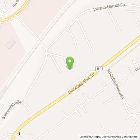 Standortübersicht der Tankstelle Behringer, Georg Tankstelle in 89420 Höchstädt