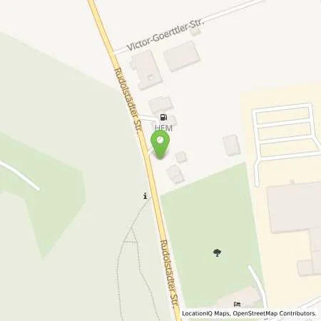 Standortübersicht der Tankstelle Jena, Rudolstädter Str. 89 in 07745 Jena