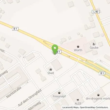 Standortübersicht der Tankstelle Shell Werder (Havel) Auf dem Strengfeld 1 in 14542 Werder (Havel)