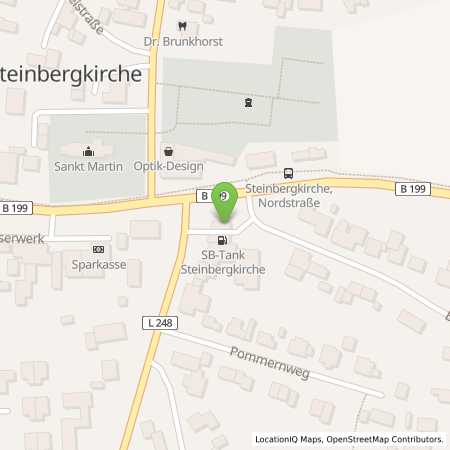 Standortübersicht der Benzin-Super-Diesel Tankstelle: Sb Steinbergkirche Nordstr 4 in 24972, Steinbergkirche