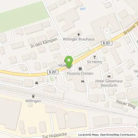 Standortübersicht der Tankstelle Aral Tankstelle in 34508 Willingen