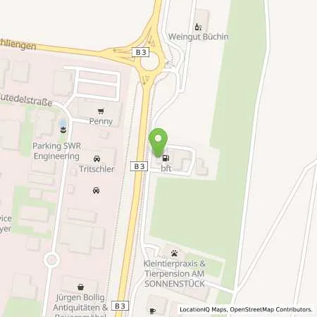 Standortübersicht der Tankstelle bft Tankstelle Autohaus Roll GmbH in 79418 Schliengen