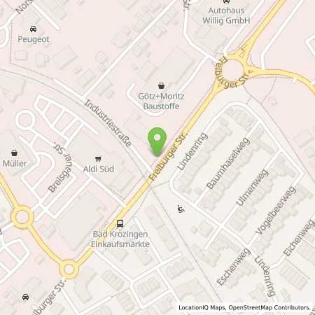Standortübersicht der Tankstelle BAD KROZINGEN - FREIBURGER STR. 1 in 79189 Bad Krozingen