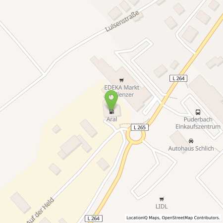 Standortübersicht der Benzin-Super-Diesel Tankstelle: Aral Tankstelle in 56305, Puderbach